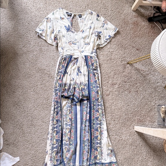 Floral Maxi Skort/Romper - Picture 1 of 6
